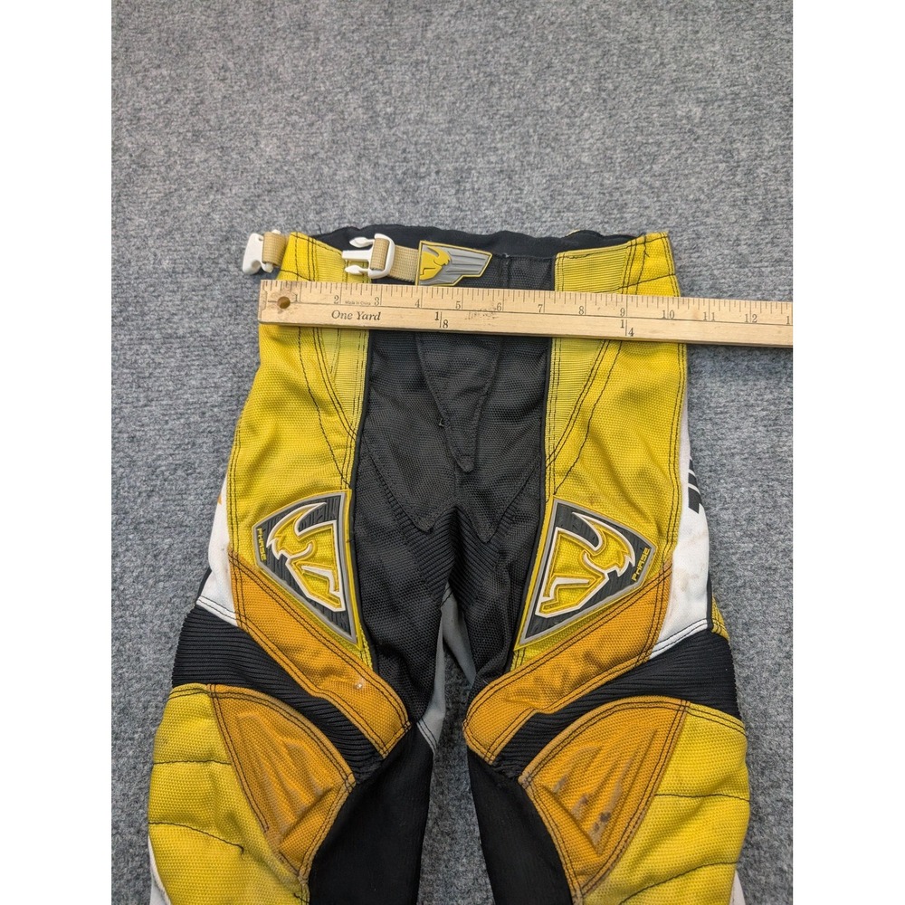 Thor MX Phase Youth 8 Motocross Pants Yellow Black‎ White Padded Off Road Racing - Picture 6 of 10